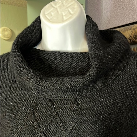 Coldwater Creek Black Cowl Neck Sweater with Relaxed Fit and Soft Texture Sz M - Picture 2 of 13